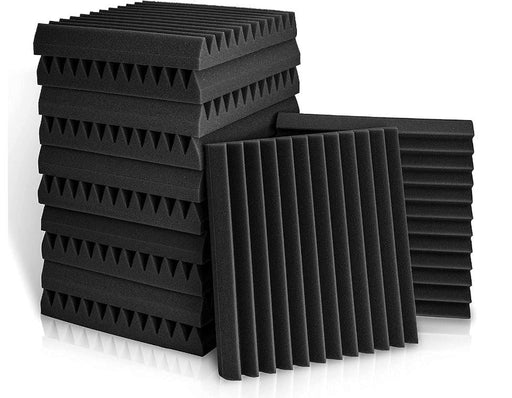 (12 Pack) Acoustic Soundproof Foam Sound Absorbing Panels 30×30×5 - Battery Mate
