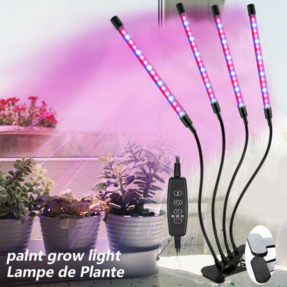 battery grow light for plants 4Head LED Grow Light Plant Light Panel Growing Plant Veg Flower Indoor – Tavice USA