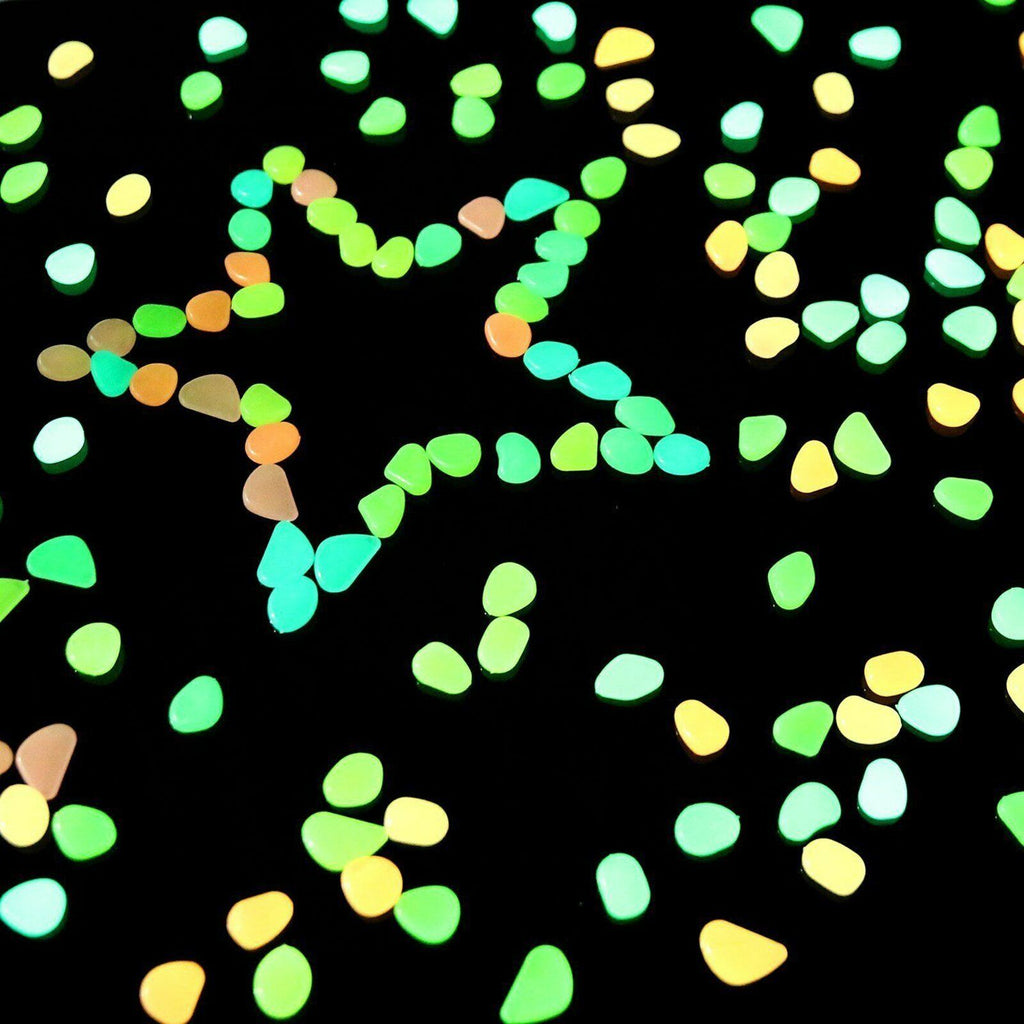 1 Pack Pebbles Stone Glow in the Dark Rock Fish Tank Stones Garden Road Dec - Battery Mate