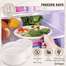 Load image into Gallery viewer, 10 Pack | 3 Compartment Compostable 10 inch Heavy-Duty Plate Eco-Friendly Disposable - Battery Mate