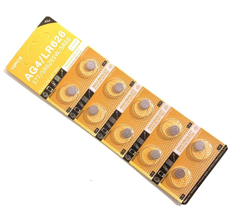 10 Pack AG1/LR621/SR621SW/LR60/364 Button Batteries 1.5V Alkaline Cell EXP2027/12 - Battery Mate