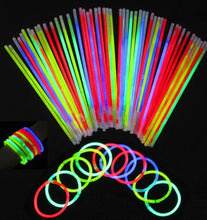 Load image into Gallery viewer, 10 Pack Mixed Colour Glow Sticks Bracelets Party Glow In the Dark Glowsticks - Battery Mate
