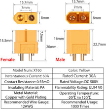 Load image into Gallery viewer, 10 pairs XT60 Male Female Bullet Connector Plug For Lipo Battery - Battery Mate