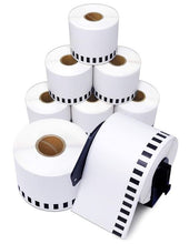 Load image into Gallery viewer, 10 Rolls | Compatible Brother DK-22205 62mm x 30.48m(2-3/7" x 100') Continuous Length Paper Tape Labels without Cartridge - Battery Mate
