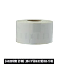 Load image into Gallery viewer, 10 Rolls | Compatible Dymo #99010 White Labels 28mm x 89mm 130L - Battery Mate