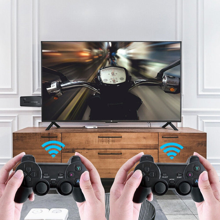 10000+ 4K HDMI TV Video Game Stick Retro Gaming Console w/ 2 Wireless Controller - Battery Mate