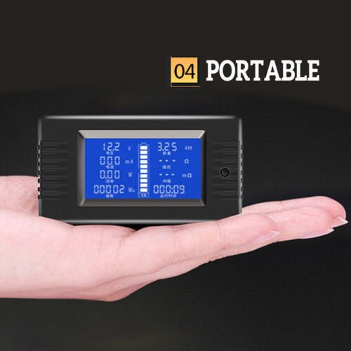 100A LCD Display DC Battery Monitor Meter 200V Voltmeter Amp For RV System - Battery Mate