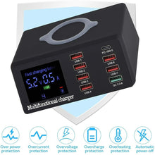 Load image into Gallery viewer, 100W 8 Ports Multi USB Charger Quick Charge Fast Wireless Charging Station HUB - Battery Mate