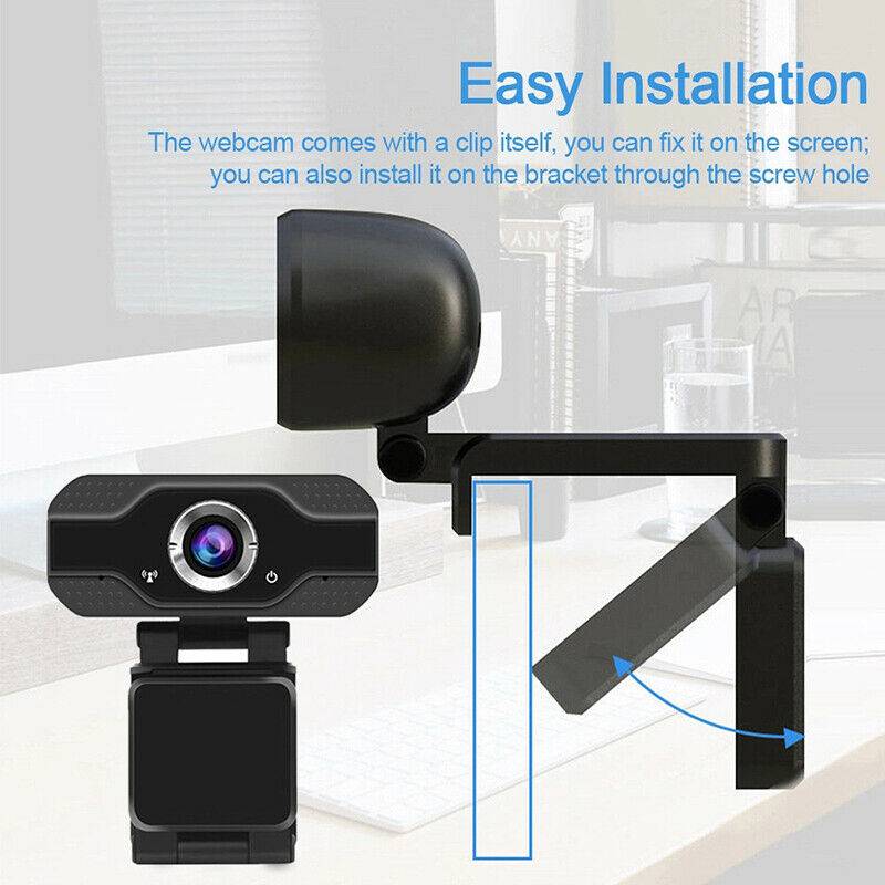 1080P Webcam Full HD USB 2.0 For PC Desktop Laptop Web Camera with Microphone - Battery Mate