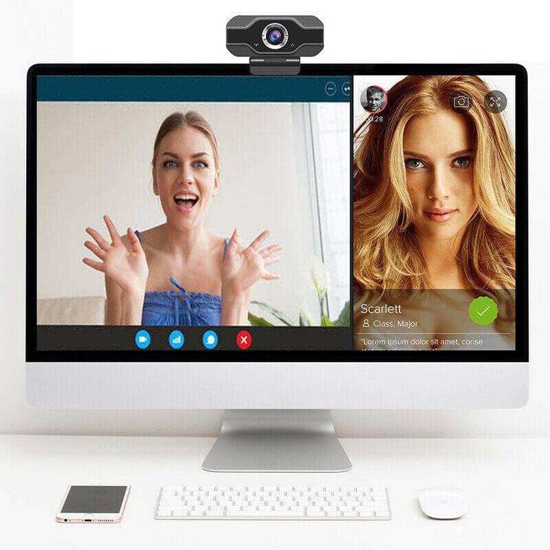1080P Webcam Full HD USB 2.0 For PC Desktop Laptop Web Camera with Microphone - Battery Mate