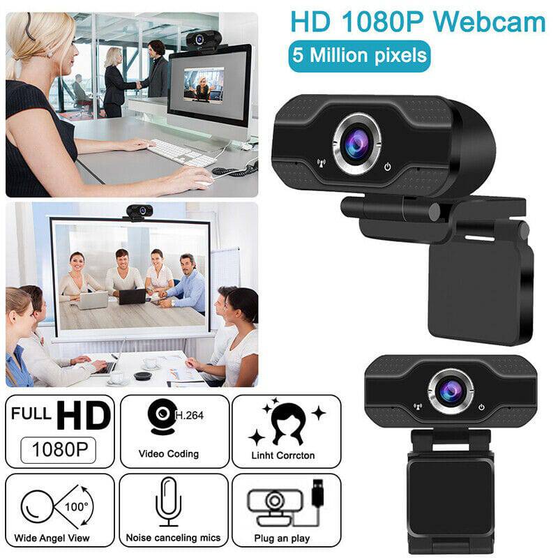 1080P Webcam Full HD USB 2.0 For PC Desktop Laptop Web Camera with Microphone - Battery Mate