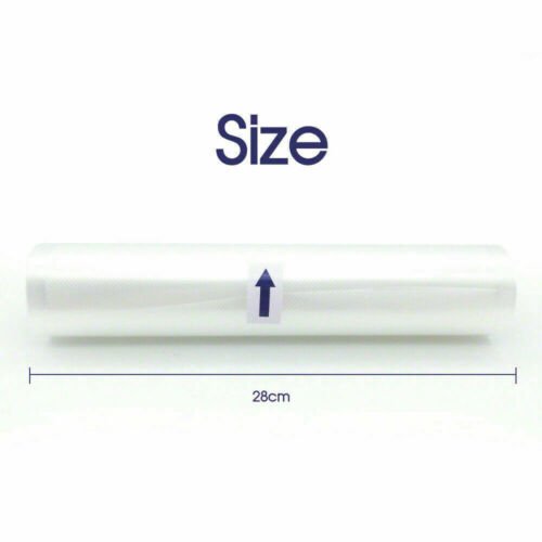 10×Vacuum Food Sealer Rolls Saver Bag Seal Storage Commercial Heat Grade 6MX28cm - Battery Mate