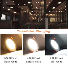 10W LED Downlight CCT Dimmable Recessed Ceiling Light 3000K/4000K/5000K Adjustable 90mm Cutout Round Spotlights - Battery Mate