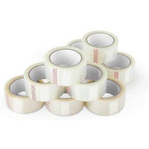 12 Pack | Sticky Packing Packaging Tape Clear 75meter x 48mm 45 Micron - Battery Mate