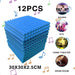 12 Pcs Acoustic Panel Soundproof Studio Foam for Wall Sound-Absorbing Panel | Blue - Battery Mate