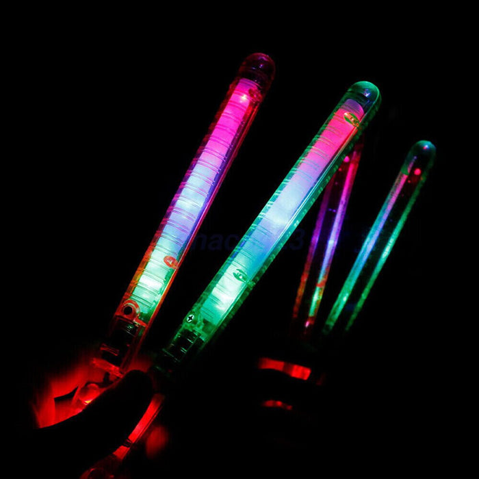 12 Pcs Glowsticks Party in Dark Wand LED Light Glow Colour Changing Stick Flashing - Battery Mate