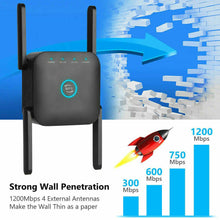Load image into Gallery viewer, 1200Mbps Dual Band Wireless WiFi Extender Repeater Router Range Signal Booster - Battery Mate