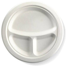 Load image into Gallery viewer, 125 Pack | 3 Compartment Plates Heavy Duty &amp; Biodegradable - Battery Mate