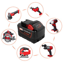 Load image into Gallery viewer, 12Ah For Milwaukee M18 18V Li-ion Extended Battery 48-11-1850 48-11-1860 - Battery Mate