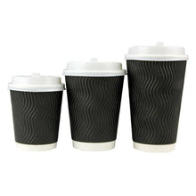 Load image into Gallery viewer, 12oz (Medium) 200pcs Disposable Coffee Cups Bulk Takeaway Paper Triple Wall Take Away - Battery Mate