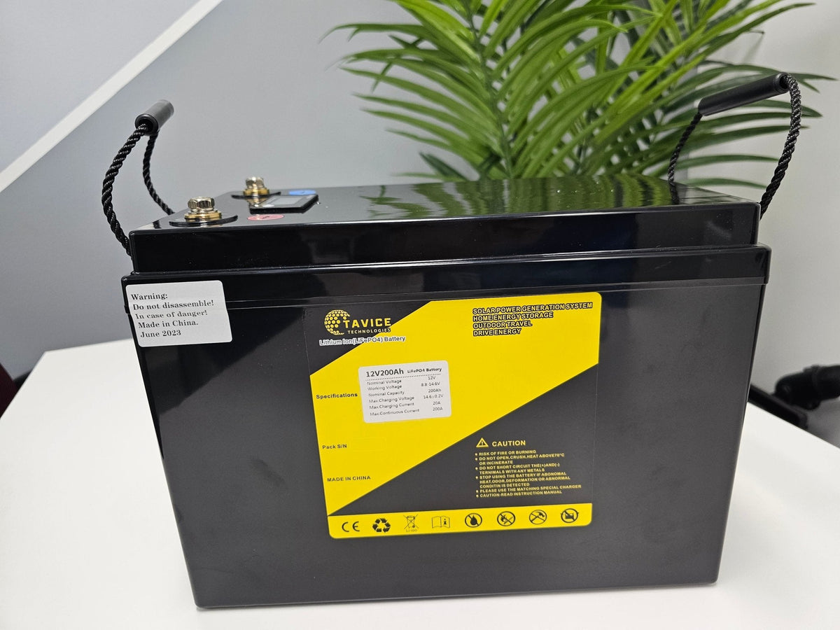 12V 200Ah LiFePO4 Lithium Ion Rechargeable Deep Cycle Battery with LCD ...