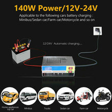 Load image into Gallery viewer, 12V-240V Battery Charger Inverter 140W Car ATV 4WD Boat Caravan Motorcycle 10A - Battery Mate