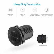 Load image into Gallery viewer, 12v / 24V AUX LED Dual Voltmeter Voltage Gauge Battery Monitor Panel Car Boat RV - Battery Mate