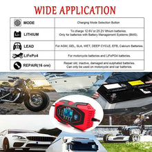 Load image into Gallery viewer, 12V 24V Car Battery Charger Lead-acid AGM GEL-Lithium LiFePO4 Battery Repair Use - Battery Mate