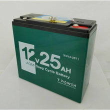 Load image into Gallery viewer, 12V 25AH AGM Deep Cycle SLA Battery Scooter Golf Buggy Wheelchair &gt;20AH 22AH - Battery Mate