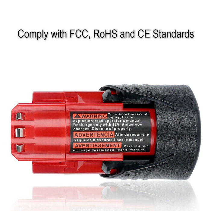 12V 3.5Ah For Milwaukee M12 M12B3 LITHIUM Cordless Battery 48-11-2401 2440 3.5A - Battery Mate