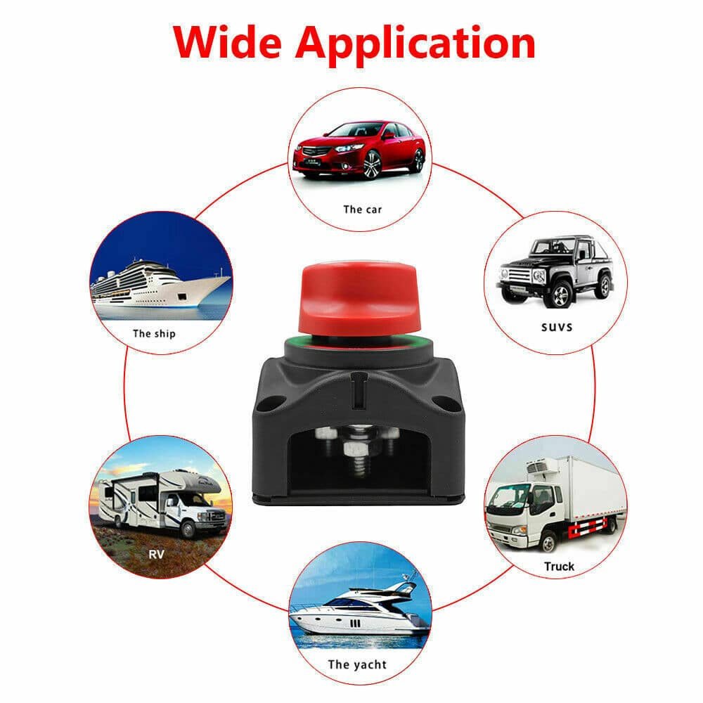12V/24V/48V Battery Master Disconnect Switch Boat Marine Caravan Isolator On/Off - Battery Mate