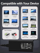 Load image into Gallery viewer, 130W Slim USB C Type C Laptop Charger for Dell XPS 15 17 2in1 9575 9500 9700 Precision 5530 2in1 5550 5750 3560 Latitude 7410 7310 7210 9410 9510 5420 5520 5510 AC Power Adapter - Battery Mate