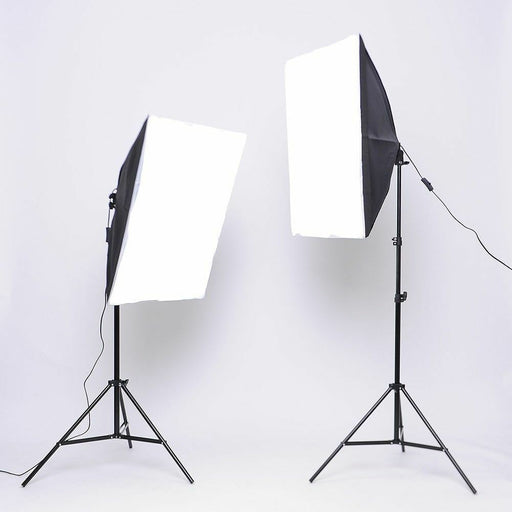 135W Photography Studio Softbox Continuous Lighting Soft Box Light Stand - Battery Mate