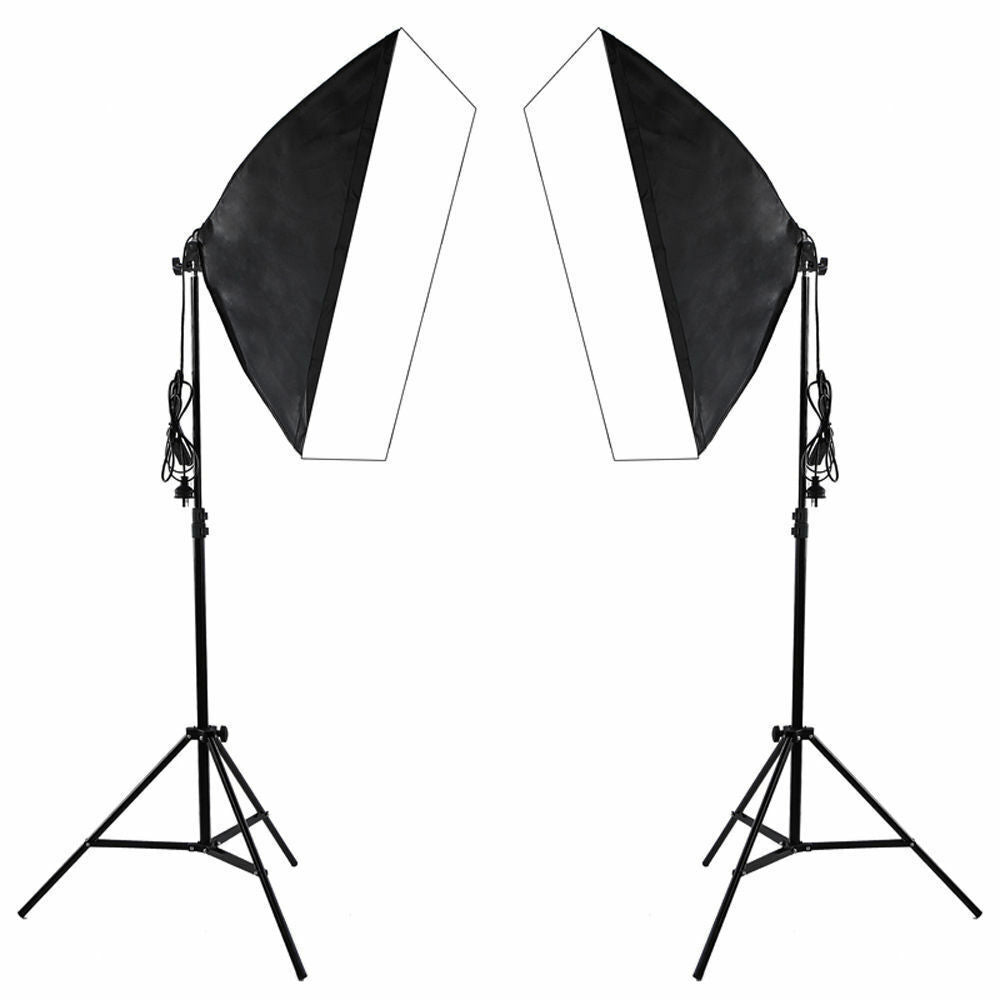 135W Photography Studio Softbox Continuous Lighting Soft Box Light Stand - Battery Mate