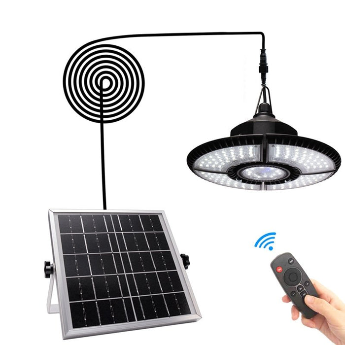 136 LED Solar Ceiling Pendant Light Daytime Hanging Garage Shed Tent Garden Lamp - Battery Mate