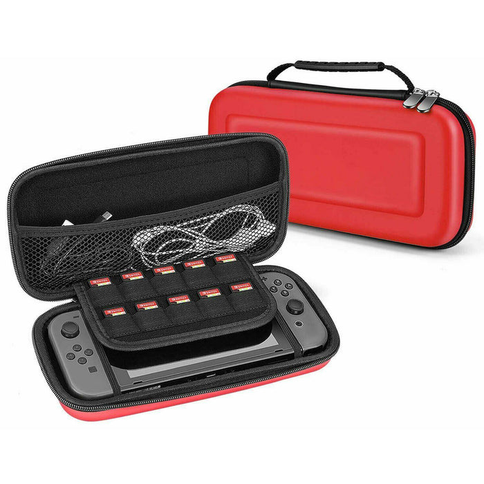 15 in 1 Nintendo Switch Travel Case EVA Hard Bag + Screen Protector + MANY Accessories - Battery Mate