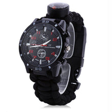 Load image into Gallery viewer, 16 in 1 Camping Hiking Gear Survival Watch Compass Flint Fire Thermometer - Battery Mate