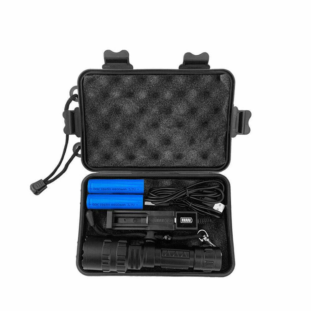 180000LM L2 LED Tactical Flashlight USB Rechargeable Camping Hunting Torch - Battery Mate