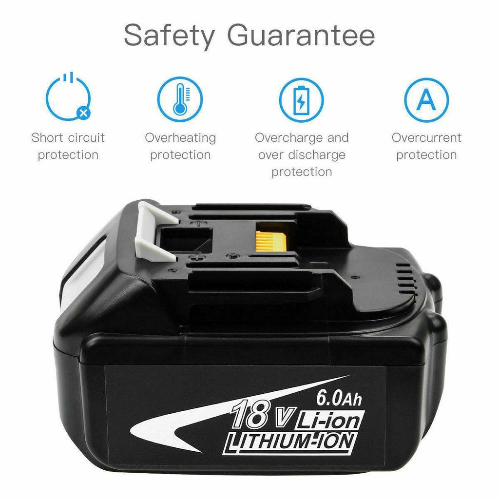 18V 6AH LXT Battery For Makita BL1830 BL1840 BL1850 Cordless Tools - Battery Mate