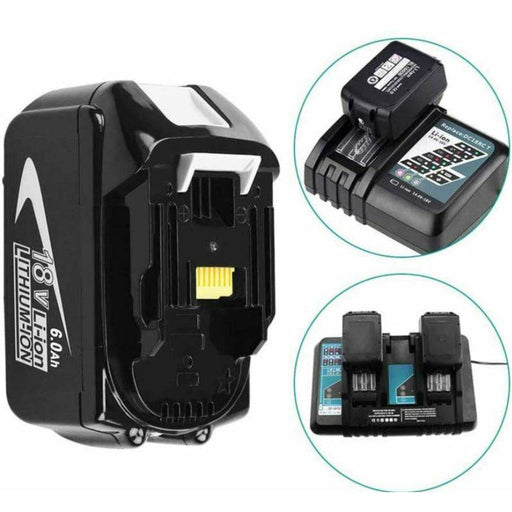 18v Battery + Charger Combo Compatible with Makita Cordless Power Tools - Battery Mate