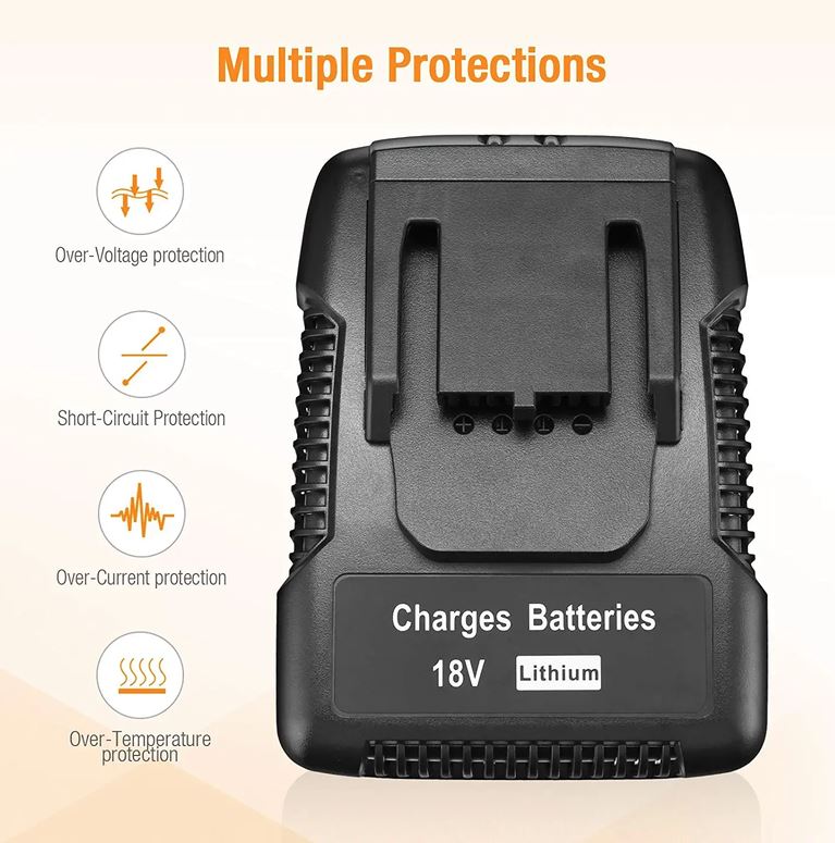 18V Replacement Battery Charger for AEG 18V Cordless Power Tools BS 18C LI L1850R L1820R L1825R L1860R L1815R BKS 18 LI AL1218 L1830R - Battery Mate