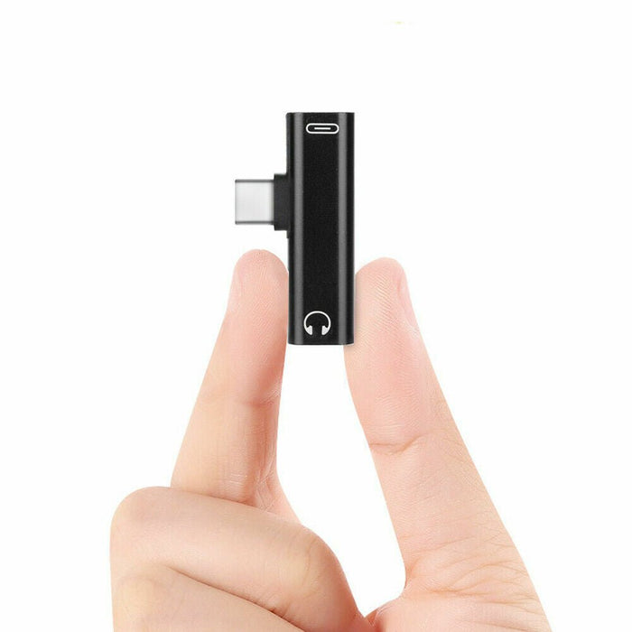 2 in 1 USB Type C to 3.5 mm Charger Headphone Audio Jack USB C Adapter Connector - Battery Mate