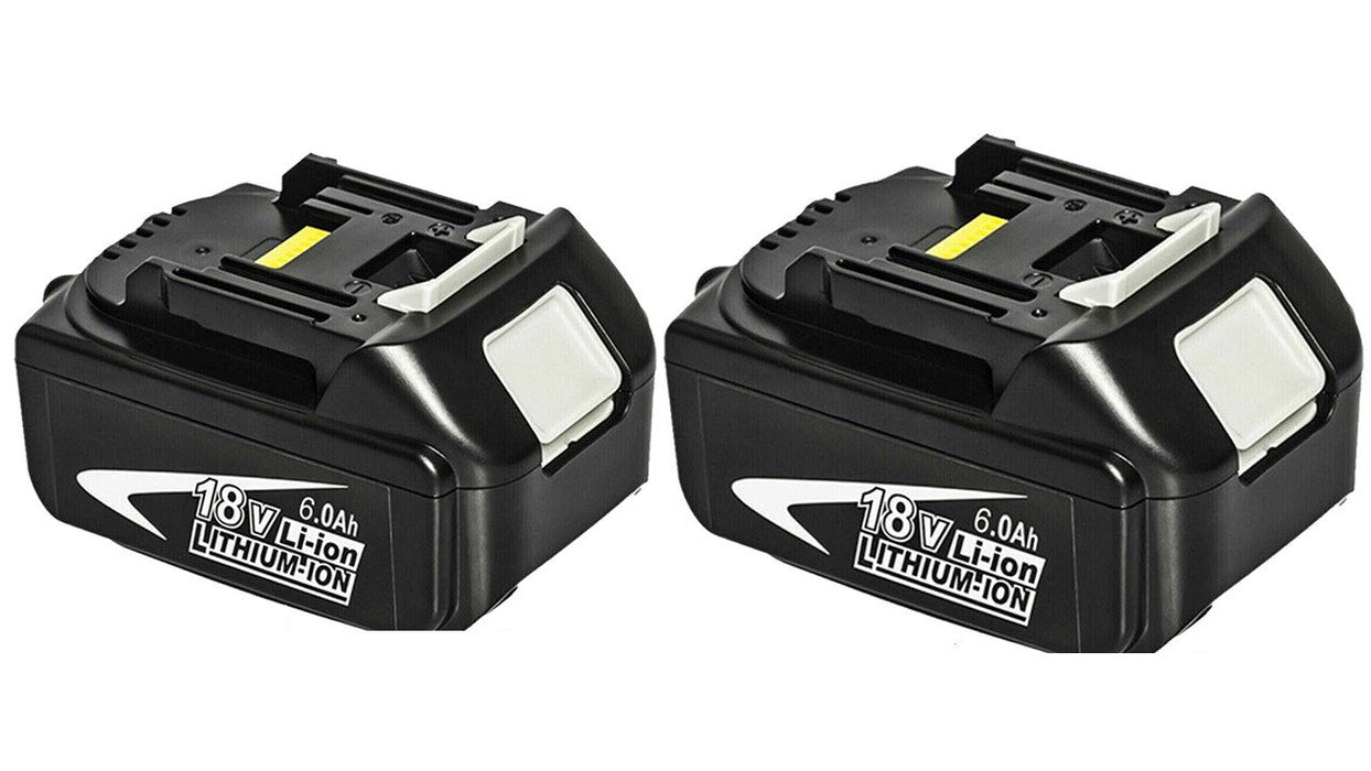 [2 Pack] 18V Makita Compatible Battery Replacement 6.0 AH | BL1830 BL1850 - Battery Mate