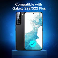 Load image into Gallery viewer, 2 Pack | Camera Lens Protector Compatible with Samsung Galaxy S22 Plus (2022), Scratch-Resistant Ultra-Thin Tempered Glass, Black - Battery Mate