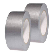 Load image into Gallery viewer, 2 Pack | Cloth Duct Tape Gaffer Craft Self Adhesive Repair Silver 48mm Waterproof - Battery Mate
