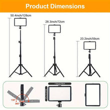 Load image into Gallery viewer, 2-Pack Dimmable 5600K USB LED Video Light with Adjustable Tripod Stand - Battery Mate
