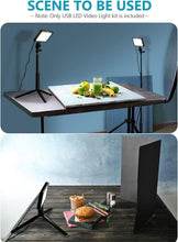 Load image into Gallery viewer, 2-Pack Dimmable 5600K USB LED Video Light with Adjustable Tripod Stand - Battery Mate