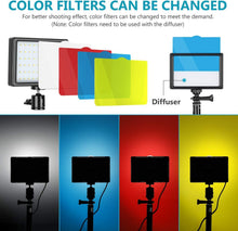 Load image into Gallery viewer, 2-Pack Dimmable 5600K USB LED Video Light with Adjustable Tripod Stand - Battery Mate