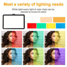 Load image into Gallery viewer, 2-Pack Dimmable 5600K USB LED Video Light with Adjustable Tripod Stand - Battery Mate