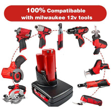 Load image into Gallery viewer, [2 Pack] Milwaukee M12 12V Compatible Battery | 6.0Ah High Capacity - Battery Mate